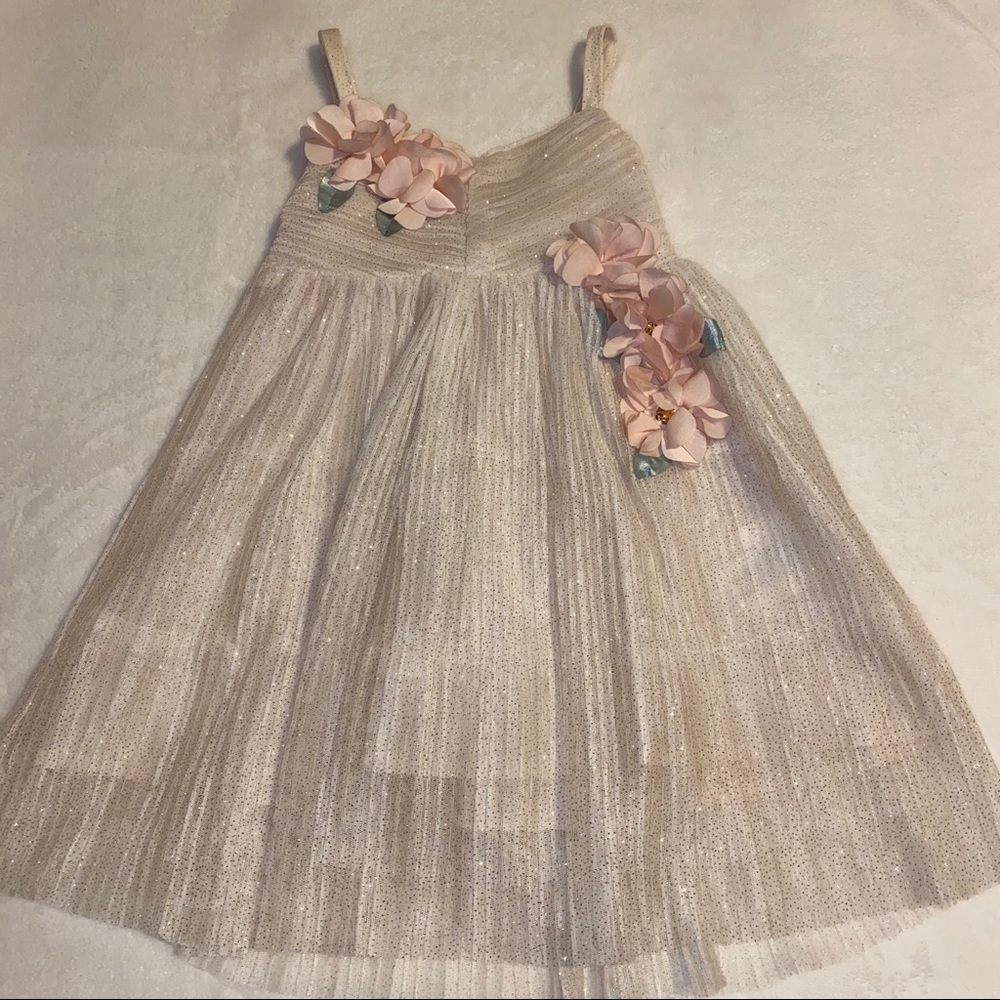 Cream/gold flower dress